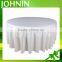Wholesale 132'' white round plain 100% polyester wedding table cloth