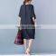 Latest Womens Short Sleeve Loose Casual Plus Size Dresses Korean Ladies Cotton Linen Dress