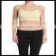 Seamless Cross Strap Back SPORTS BRA TANK TOP Stretch Bandeau Cami beige color