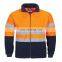 Hi Vis 1/2 Zip men's fluorescent lime polar fleece jacket with Reflective Tape