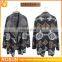 Multi Color Combine Jacquard Women Lapel Knit Cardigan Sweater