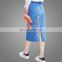 High Quality Washed Denim Skirt Fashionable Lady Skirt Summer Midi Skirt