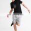 Grey color regular cotton men sports shorts