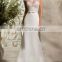 Rich lace and ribbon beautiful classic wedding gown new arrival.