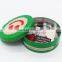 Cookie face embossed customized embossed or printed metal tin round box