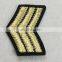 Gold lurex Symbol applique iron on shoulder patch