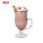 Europe and America milk shake bottom glass coffee cup with handle