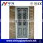 China cheap aluminum frame tempered glass security screen door
