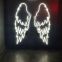 Customized Angel wings 3D clear acrylic led neon letters sign light decoration electronic signs