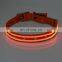 Factory direct pet supplies large and small luminous USB charging dual fiber LED light dog collar