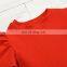 plain red top and rose pattern bell bottom 2pcs beautiful Baby Girl boutique suit