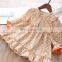 New style children's wear flower lapel doll skirt girl's skirt children's wear
