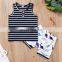 Baby Boys Girl's Sets 2020 Summer Striped Kids Tops + Print Dinosaurs Shorts 2Pcs Outfit Set