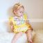 free ship Newborn Baby Girls Fairy Lace Yellow Romper Bow Deer Jumpsuit Sunsuit Outfit Cute Summer Clothes