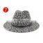 Fake wool felt fedora hat for women leopard print fedora hat for man