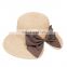 Beach Sun Hat for Women Summer Straw Hat Wide Brim UV Protection Foldable Hat with Bowknot
