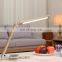 Mesun unique modern triangle wireless charging decorate foldable led table lamp with 2 usb ports