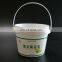 Hot sale food grade clear 500ml plastic bucket with lid and handle