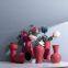 Red European Morandi Color Simple Modern Fashion Ceramic Plant Vase For Hotel Decor