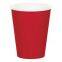 Solid red color 8oz Customized printed disposable paper cups