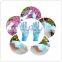 HANDLANDY Blue Ladies Breathable Cotton Floral Print Outdoor Yard Work Protection Garden Gloves With PVC Dots