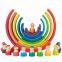 Wooden Rainbow Peg Dolls Wood Rainbow Stacker