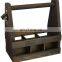 Wine rack Wooden Beer Bottle Caddy wooden wine shelf with casted bottle opener