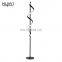 HUAYI Modern Design 24W Arc Arm Fish Curved Movable Type Black Living Room Bedroom LED Floor Lamps