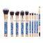 2022 New Arrival wholesale price  beauty tool 10pcs brushes set  diamond make up cosmetics kit powder paint brushes