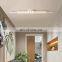Dining Room Chandeliers Modern Minimalist Long Line Ceiling Lamp Luxury Creative White Black Pendant Light