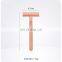 Custom Oem Reusable Metal Handle rose gold Shaving  Double Edge Safety Razor For Women