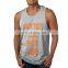 Top Quality Active Wear Scalloped Hem Custom Blank Cotton Racerback Singlets Fitness Gym Men Tank Top