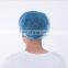 High Quality PP Non Woven Bouffant Surgical Blue Hair Covers Hat Disposable Hair Cap Worker Hat