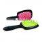 Customized Small Paddle Square Black Salon Vent Feature Plastic Handle Magic Hair Brush