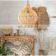 Set Of 3 Decor Lamp Rattan Lampshade Rustic rattan pendant light wicker ceiling light decor manufacturer