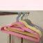 Amazon hot sell sustainable velvet hanger garment usage non-slip flocking hangers soft space saving rack