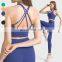 Custom Workout Gym Sports Bra Top Comfortable Sexy High support Fitness Cross Back Sports Bra With Pads Inserts Sports Bra Cups