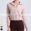 Women Clothing Loose Stand-up Collar Sport Coat Custom Running Wear Gym Fitness Tops Women Half Zipper Yoga Jacket With Pocket