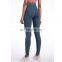 women fitness workout clothing double V design high waist gym yoga wear tight pants leggings
