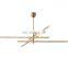 Custom Dining Room Decoration Decoration Modern Industrial Style Brass LED Chandelier