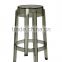 High 65cm commercial furniture transparent PC plastic bar stool
