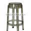 Transparent color high 65cm commercial furniture bar stool