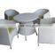 Wholesale lounge furniture rattan dining table set with outdoor lounge chair