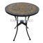 2015 Hot sale outdoor metal stone mosaic round table and chair bistro set