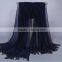 Hot Selling Rhinestone Fixed Islamic Muslim Women Tassel Chiffon Scarf