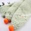 High Quality Warm CamoFleece Pom Pom Ball Tassel Style Fashion Baby Girl Scarf