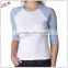Lastest design fashion customized 3/4 Sleeve T-shirt for women leisurely life Street-style 100% Cotton Ladies T shinrt