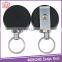 Magnetic abs badge reels with metal wire rope slide back clip