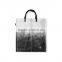 2016 China factory price Eco Kraft Paper Tote Bag black&white Foldable Shopping Bag 