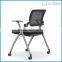 878C 2016 Luxury Office Chairs/Meeting Room Chairs With Writing Tablet /Fashionable Folding Training Chairs with wheels